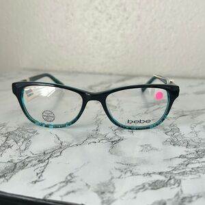 Bebé Swarovski crystals wholesome teal lace 400 eyeglasses frames